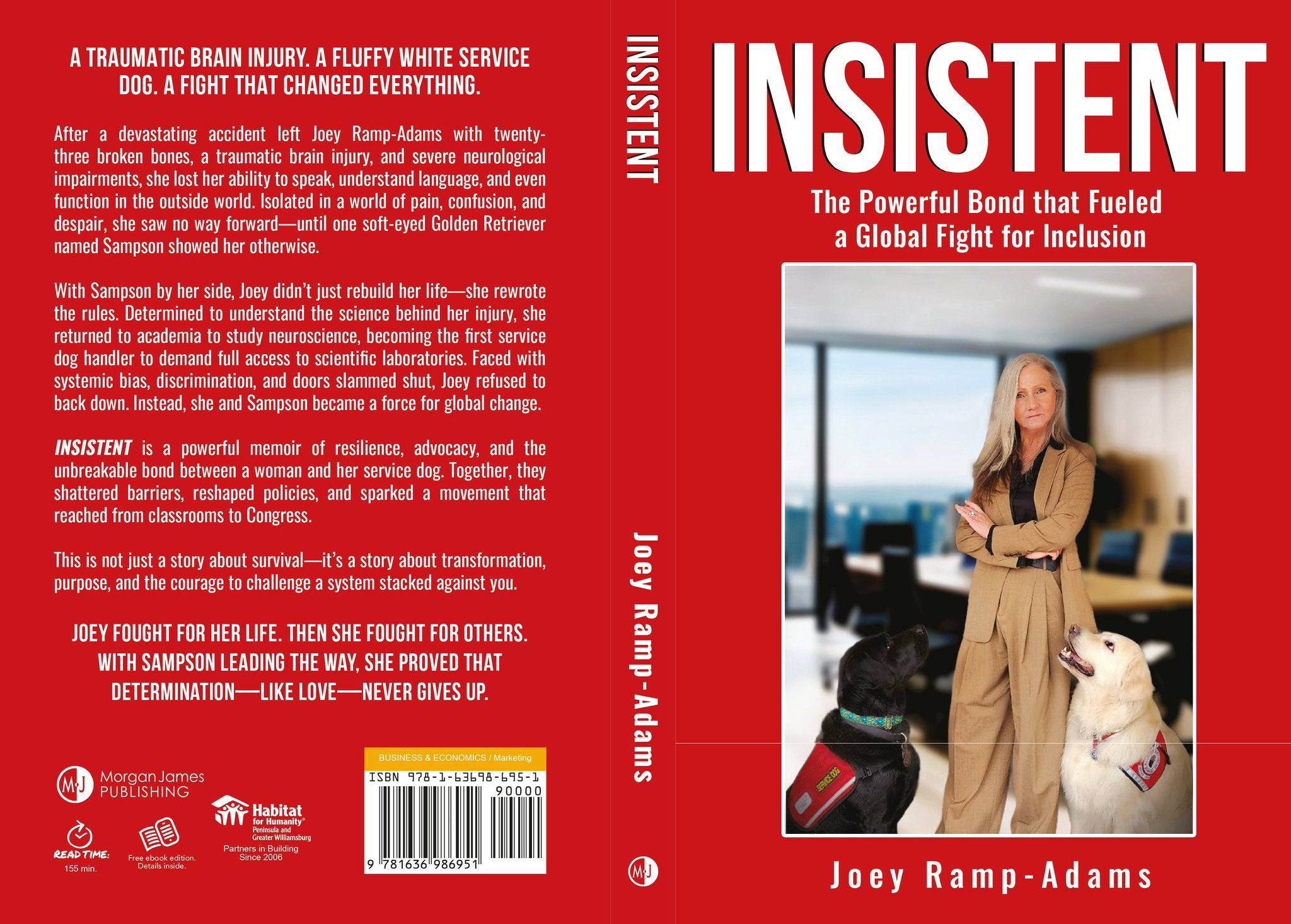 Autographed and pawtographed copy of INSISTENT: The Bond That Fueled a Global Fight for Inclusion