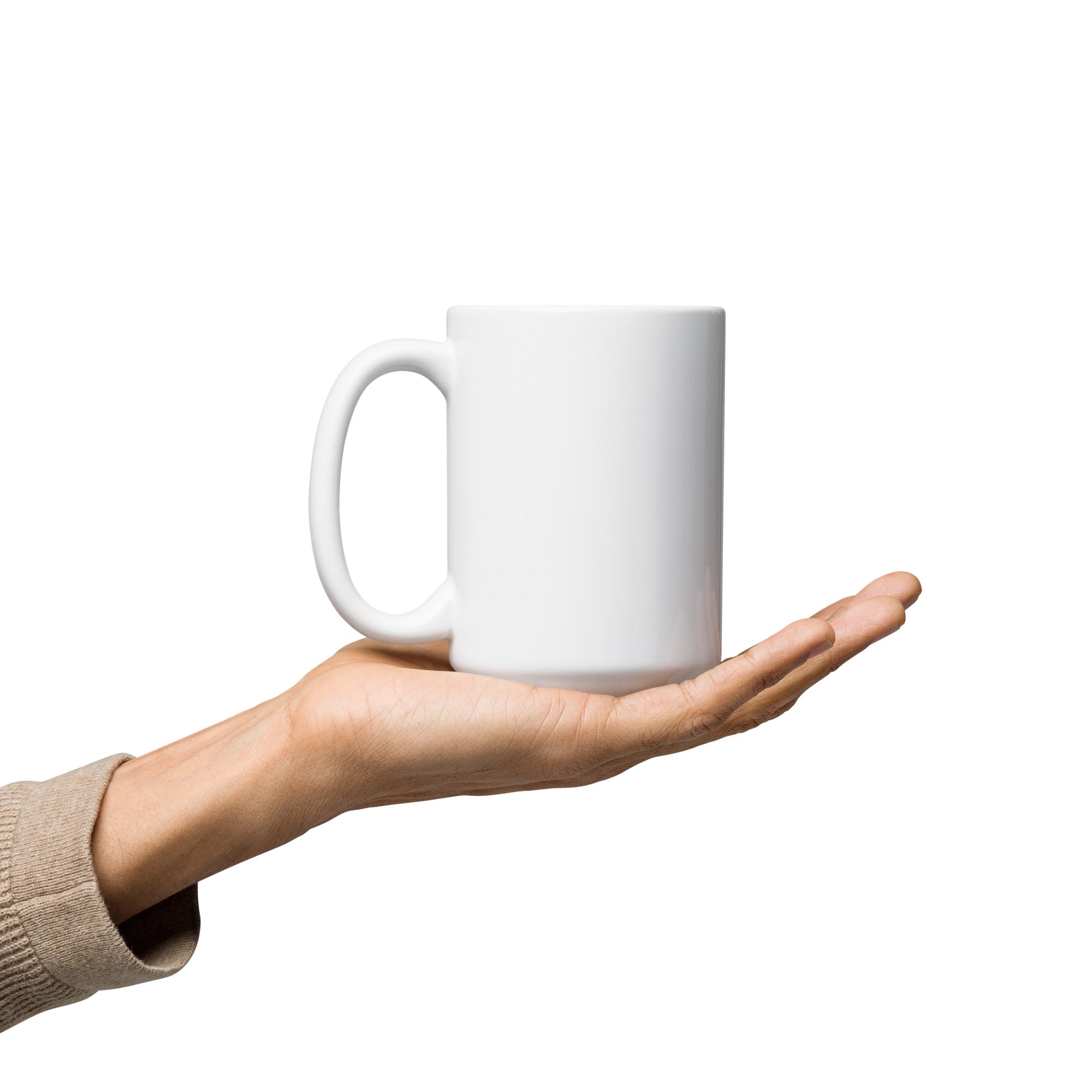 Back of the cup is plain