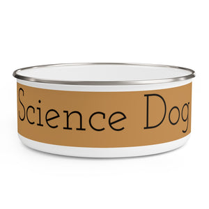 Science Service Dog Enamel Bowl