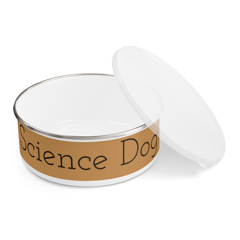Science Service Dog Enamel Bowl