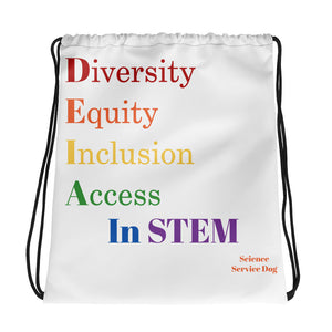 Diversity, Equity, Inclusion, and Access Drawstring bag