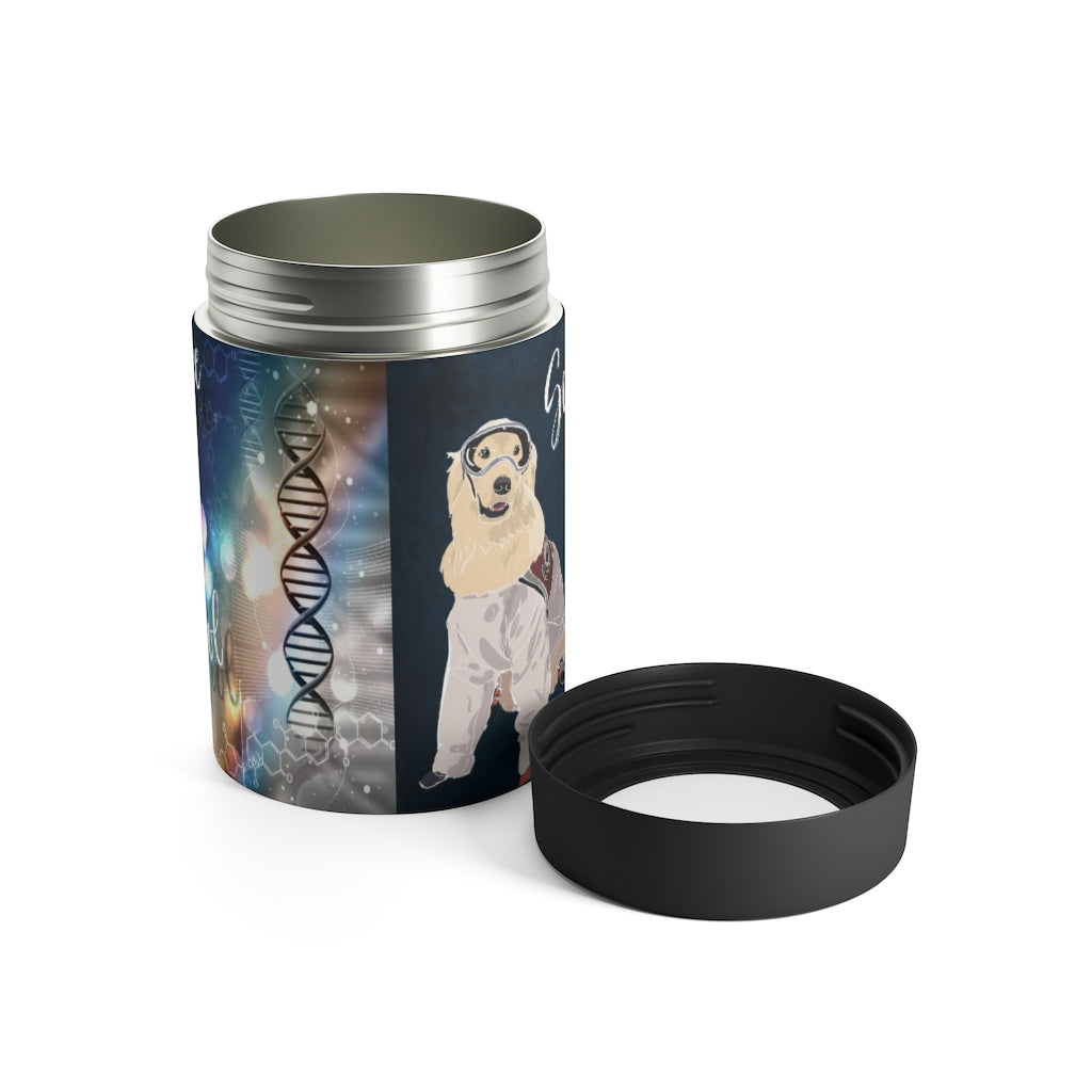 Science Service Dog Multi-Colored Can Holder